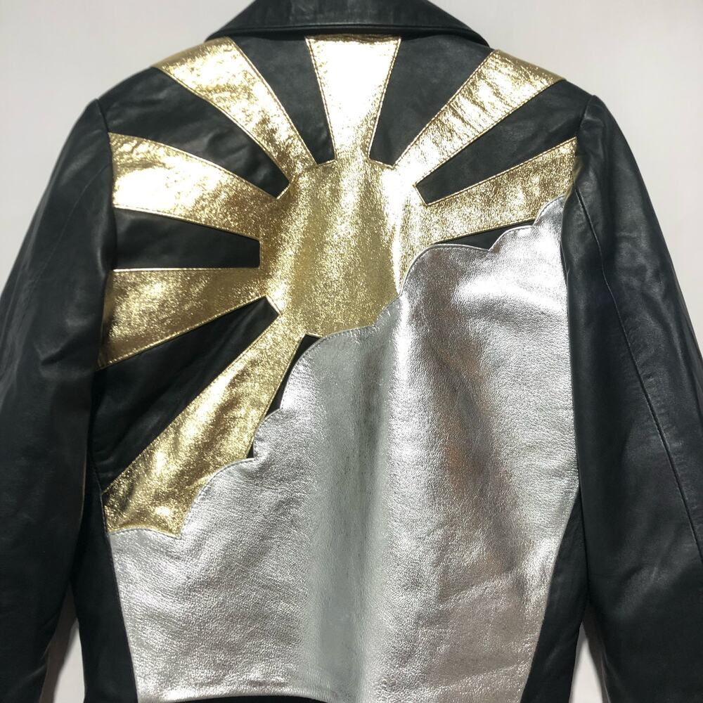Free People x Pierre Rioufol Sun Shining Leather Jacket Moto Black Size L NWOT - Picture 16 of 16